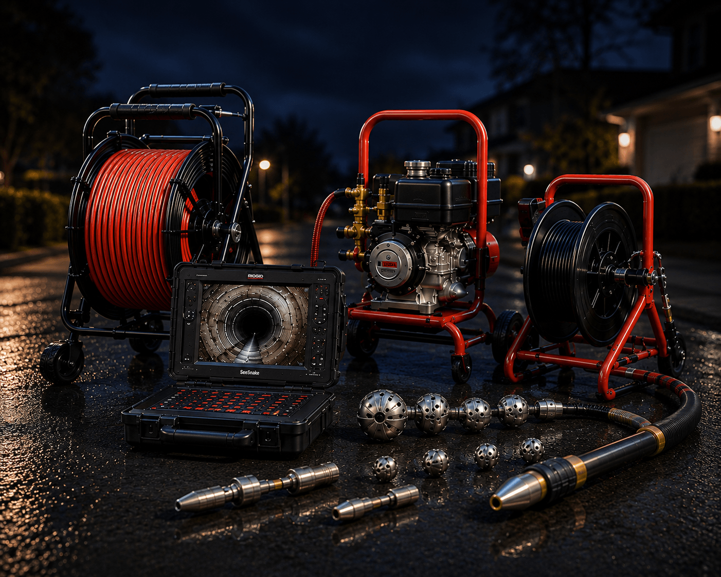 Professional drain tools and equipment