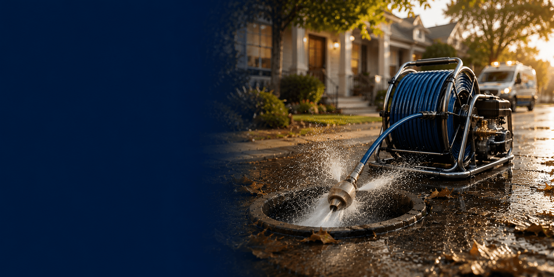 Emergency drain specialists at work