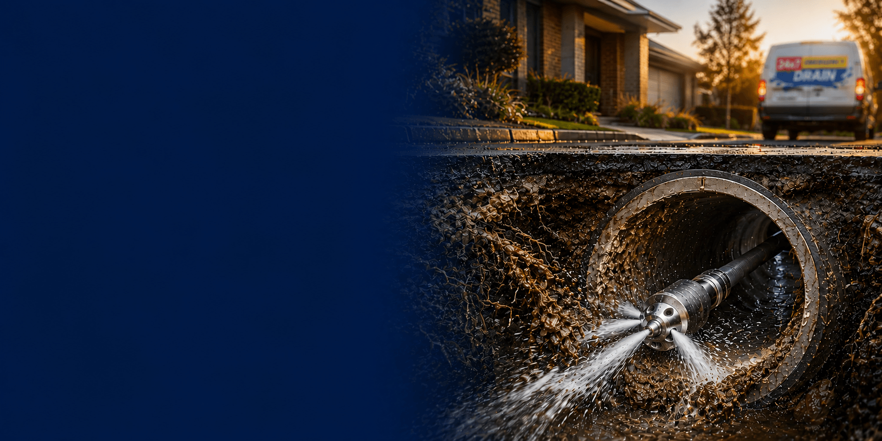 Emergency drain specialists at work