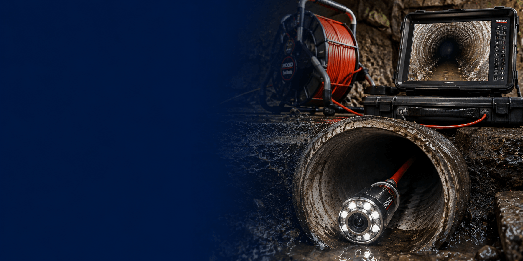 Emergency drain specialists at work